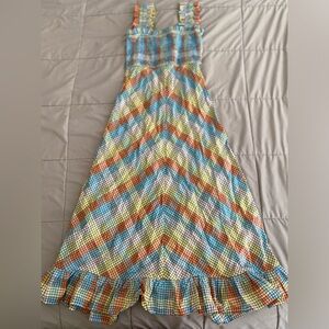 GANNI multi color midi dress